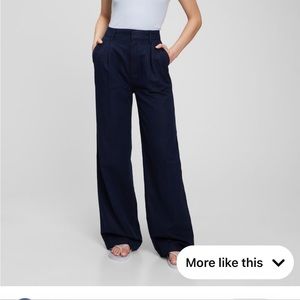 Gap High-Waisted Linen Pants with Pleat Black Size 6